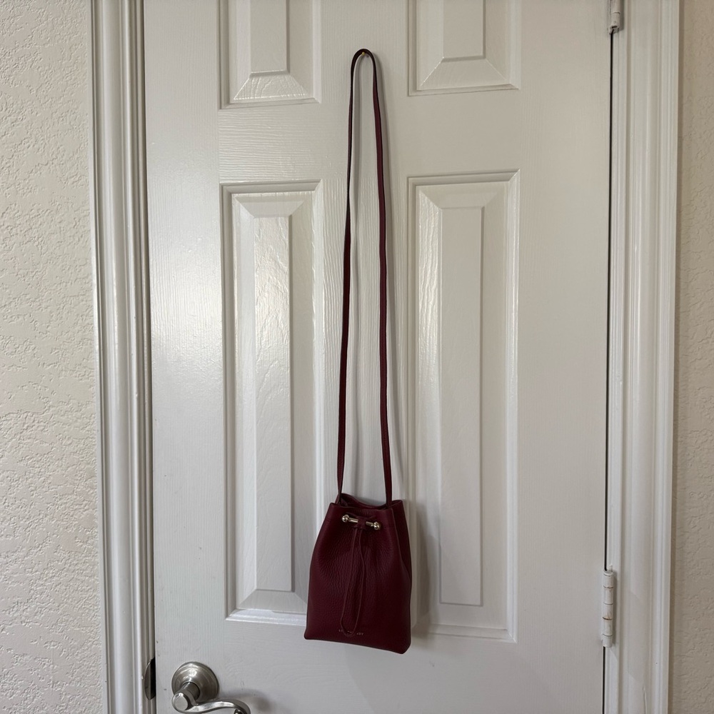 Strathberry Osette Midi Pouch - Oxblood - Picture 6 of 10